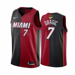 Miami Heat Goran Dragic 2020 NBA Finals Negro Negro Camisetas Split Split Edición Especial