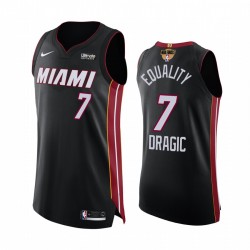 Goran Dragic Miami Heat 2020 NBA Finals G1 Authentic Negro Camisetas Igualdad