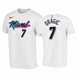 Goran Dragic 2020-21 Heat # 7 City Edition Blanco camiseta Vice logo