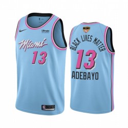 Miami Heat Bam Adebayo 2020 Eastern Conferencia Champs Blue Camisetas Vidas negras