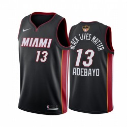 Miami Heat Bam Adebayo 2020 Eastern Conferencia Champs Negro Camisetas Social Justice Blm