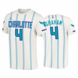 Devonte 'Graham 2020-21 Hornets & 4 Blanco Association T-shirt Vintage Double Pinstripes
