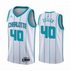 2020-21 Charlotte Hornets Cody Zeller & 40 Blanco Association Camisetas