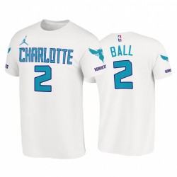 Lamelo Ball 2020-21 Hornets & 2 Association Blanco Camiseta 2020 NBA Draft