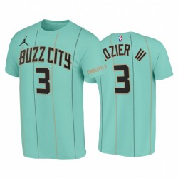 Terry Rozier III 2020-21 Hornets # 3 Buzz City Teal T-shirt Jumpman