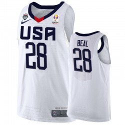 2019 FIBA ​​Baloncesto Mundial de Baloncesto USA Bradley Beal Men's Blanco Camisetas