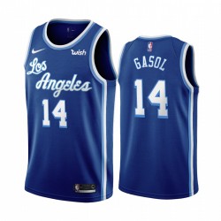 Los Angeles Lakers Marc Gasol # 14 Blue 2020-21 Classic Edition Camisetas 2020