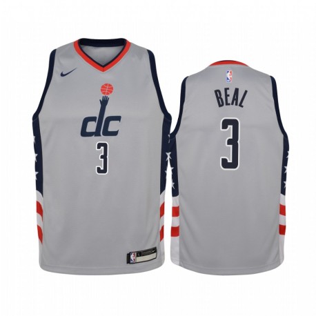 Washington Wizards Bradley Beal 2020-21 Ciudad Gris Juventud Camisetas - & 3