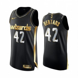 Washington Wizards Davis Bertans Negro Golden Edition Authentic Limited Limited Camisetas 2020-21
