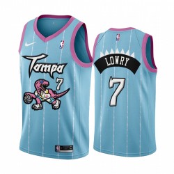 Toronto Raptors Kyle Lowry y 7 rosa azul 2021 Tampa City Camisetas