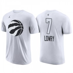 2018 All-Star Raptors Male Kyle Lowry # 7 Blanco Camiseta