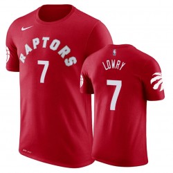 Raptors Kyle Lowry y 7 icono masculino camiseta roja