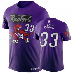 Menores de Toronto Raptors Marc Gasol Púrpura de madera dura Nombre y número Camiseta