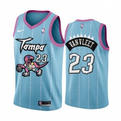 Toronto Raptors Fred Vanvleet & 23 Pink Blue 2021 Tampa City Camisetas