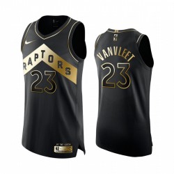 Fred Vanvleet Toronto Raptors Black Golden Authentic 2020-21 Camisetas Edición Limitada