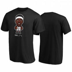 Pascal Siakam y 43 Raptors 2020 Playoffs de la NBA encuadernada estrella estrella camiseta negra
