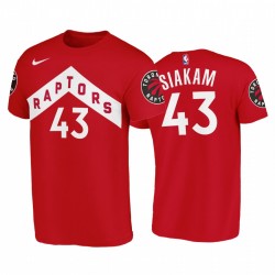 Pascal Siakam Toronto Raptors y 43 nuevos logo primario camiseta - Rojo
