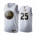 Derrick Rose # 25 Detroit Pistons Blanco Golden Edition Camisetas