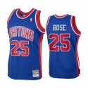 Derrick Rose # 25 Detroit Pistons Royal Hardwood Classics Camisetas