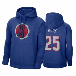 Derrick Rose Detroit Pistons 2020-21 Essential Logo Hoodie Blue City Edition