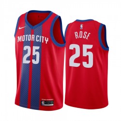 Derrick Rose Detroit Pistons City Edition Red Camisetas
