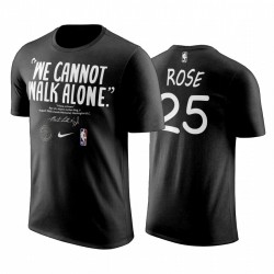No podemos caminar solo Detroit Pistons Derrick Rose y 25 camiseta del día de Martin Luther King Jr.