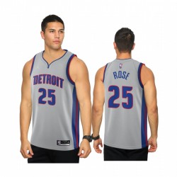 Derrick Rose Detroit Pistons Sliver Declaración 2020-21 Camisetas