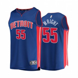 Detroit Pistons y 55 Delon Wright Camisetas 2020-21 Réplica Blue 2020 Trade