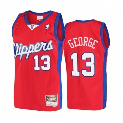 Paul George La Clippers Red Camisetas Hardwood Classics 2001-02