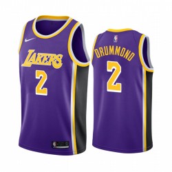 Andre Drummond Los Angeles Lakers # 2 Purple Declaración Edición Camiseta