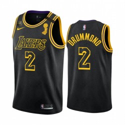 Andre Drummond Los Angeles Lakers # 2 Negro Manmba Ciudad inspirada CAMISETA CHAMPS PARTISION