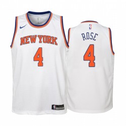 New York Knicks Derrick Rose 2020-21 Association Edition Blanco Youth Camiseta & 4