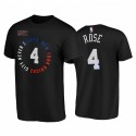 Derrick Rose Knicks # 4 City Edition Negro camiseta