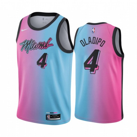 Victor Oladipo Miami Heat Blue Pink City Edition 2021 Trade Camiseta