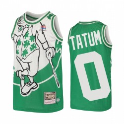 Jayson Tatum Boston Celtics Big Face Youth Camiseta - Verde
