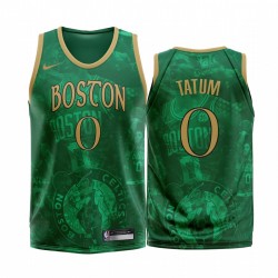 Boston Celtics Jayson Tatum & 0 Negro 2020 Fashion Edition Camiseta