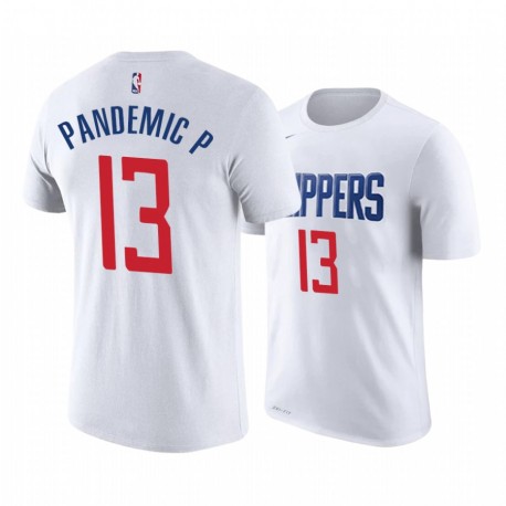 Clippers Paul George y 13 Pandémica P Camiseta oficial de apodo