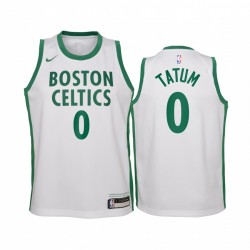 Jayson Tatum Boston Celtics 2020-21 Ciudad Blanco Juvenil Camiseta - Regalo de Viernes Negro
