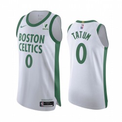 Jayson Tatum Boston Celtics Blanco City 2020-21 Camiseta Authentic Vistaprint Parche