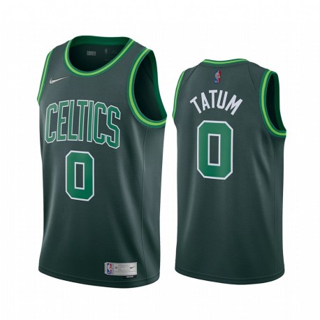 2020-21 Boston Celtics Jayson Tatum Ganed Edition Green & 0 Camiseta