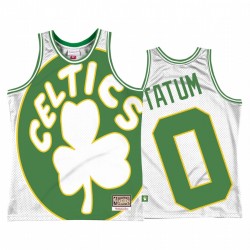 Boston Celtics Jayson Tatum # 0 Blanco Big Face 2.0 Camiseta