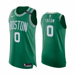 Jayson Tatum Boston Celtics Tommy Patch 2020-21 Opener Green Camiseta Authentic
