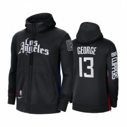 La Clippers Paul George Negro Full-Zip Hoodie 2020-21 City Edition Showtime