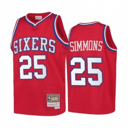 Ben Simmons Philadelphia 76ers Hardwood Classics Kids Camiseta - Rojo