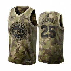 76ers Ben Simmons y 25 2019 Saludo para Servir Desert Camo Camiseta