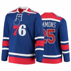 Ben Simmons y 25 Filadelfia 76ers G-III Sudadera Sudadera Sudadera Royal Hockey Moda Camiseta