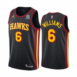 Lou Williams Atlanta Hawks 2021 Declaración de la edición Negro y 6 Camiseta Swingman