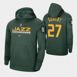 Hombre Utah Jazz Rudy Gobert # 27 Green Spotlight 2020-21 en la práctica de la corte Performance Pullover Hoodie