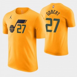 HOMBRES UTAH JAZZ Y 27 Declaración de oro de Rudy Gobert 2020-21 Jordan Marca camiseta