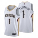 Hombres 2019-20 New Orleans Pelicans # 1 Sion Williamson Association Blanco Swingman Camiseta